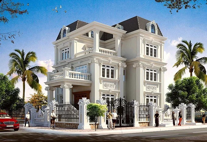Mẫu biệt thự tân cổ điển kiểu Pháp đẳng cấp 03