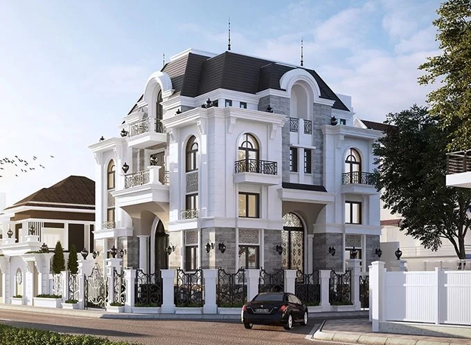 Mẫu biệt thự tân cổ điển kiểu Pháp đẳng cấp 05
