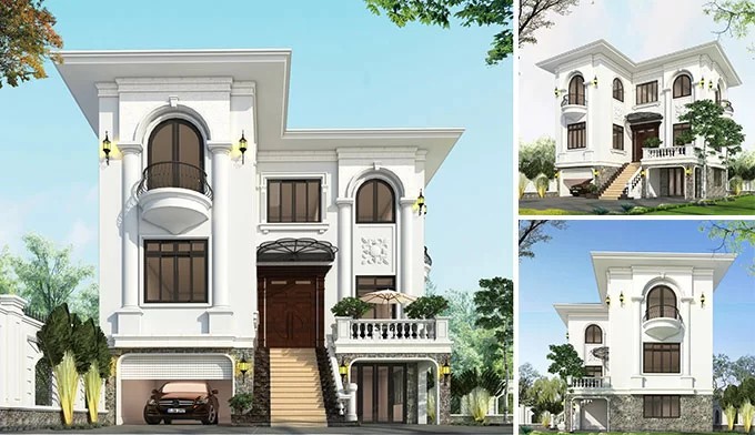 Mẫu biệt thự tân cổ điển kiểu Pháp đẳng cấp 08