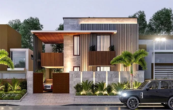 Mẫu biệt thự thiết kế phong cách tối giản