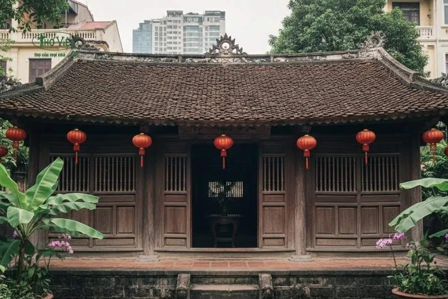 Mẫu nhà cổ nhà 3 gian 2 mái