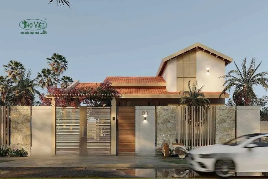 Mẫu nhà homestay đẹp phối màu trẻ trung