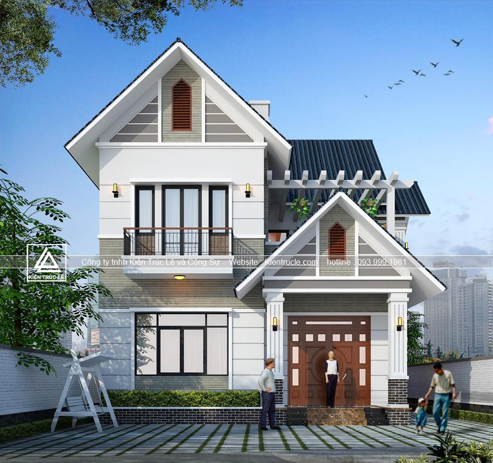 Mẫu thiết kế nhà 2 tầng 120m2