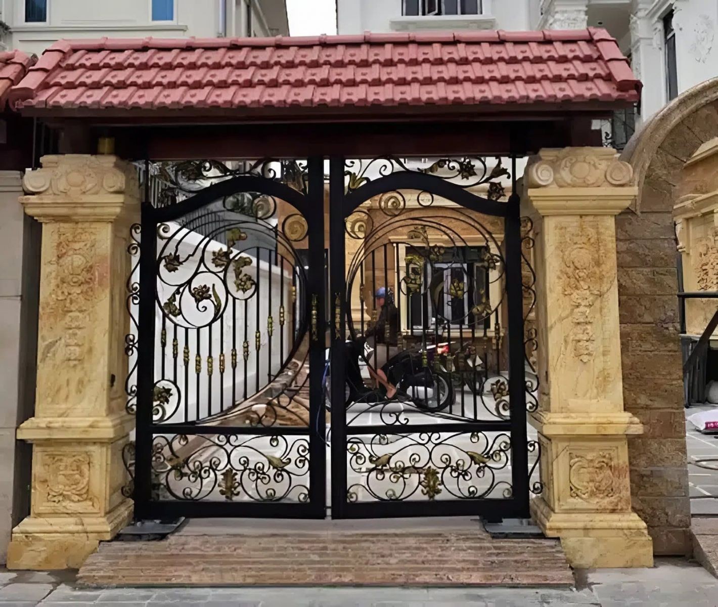 Mẫu trụ cổng bê tông đẹp