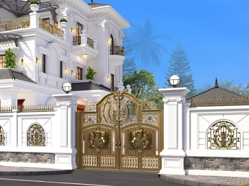 Mẫu trụ cổng biệt thự đẹp, sang trọng