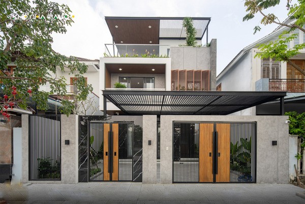 Mẫu trụ cổng hiện đại cho nhà phố