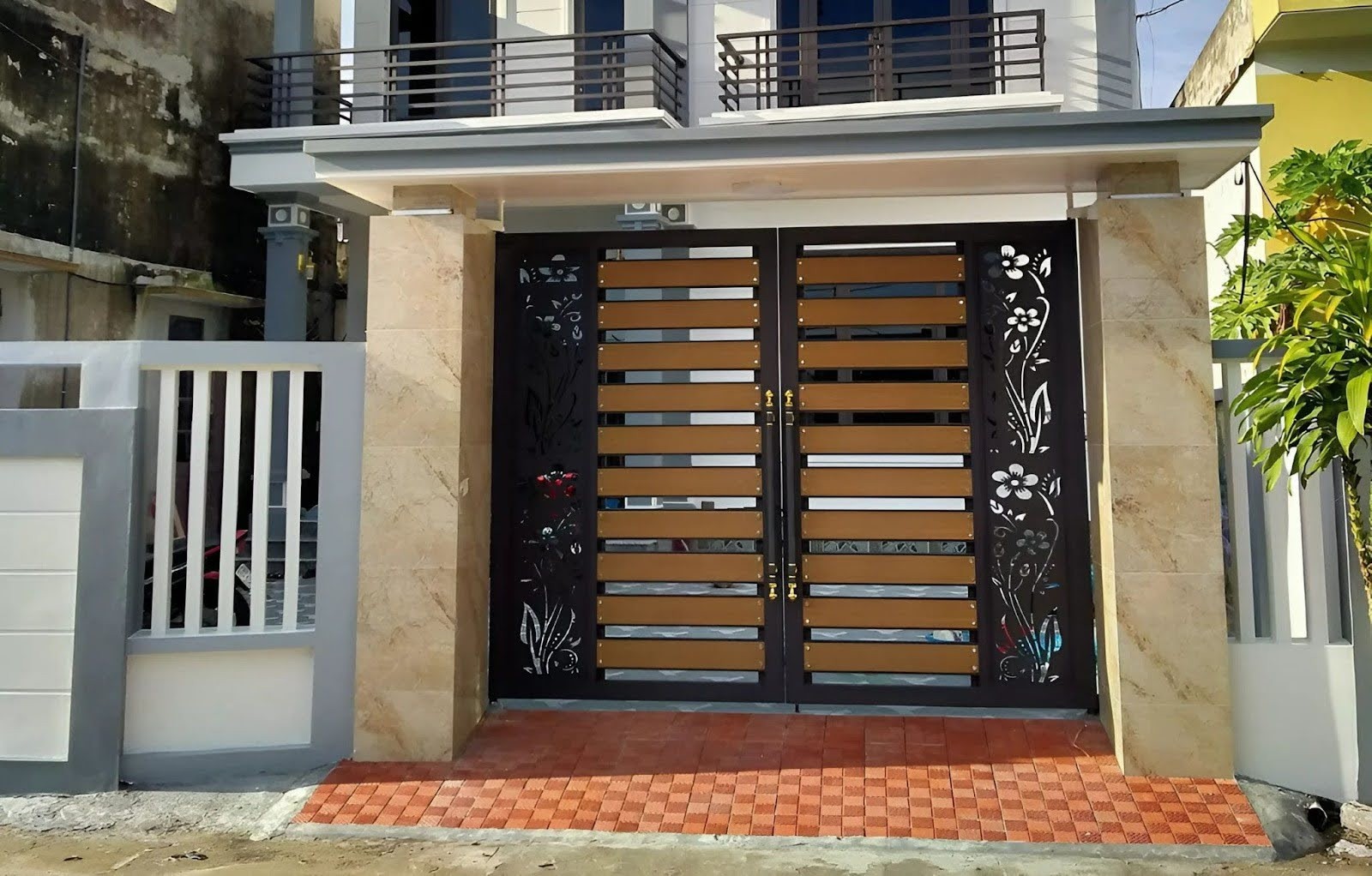 Trụ cổng bê tông chắc chắn