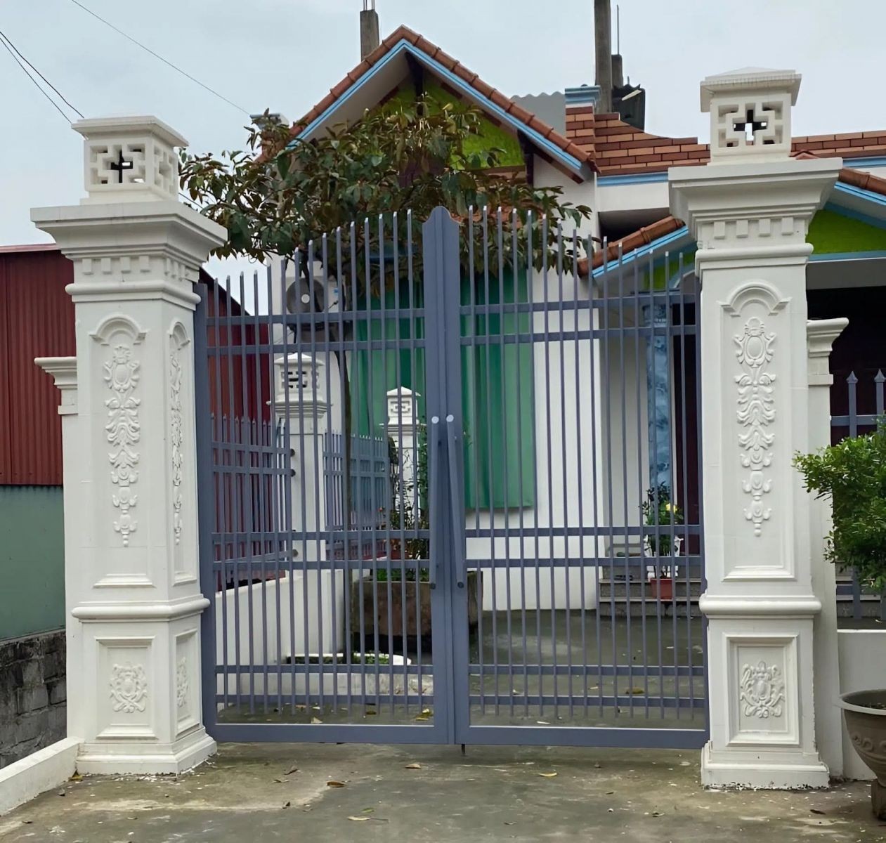 Mẫu trụ cổng không mái đẹp