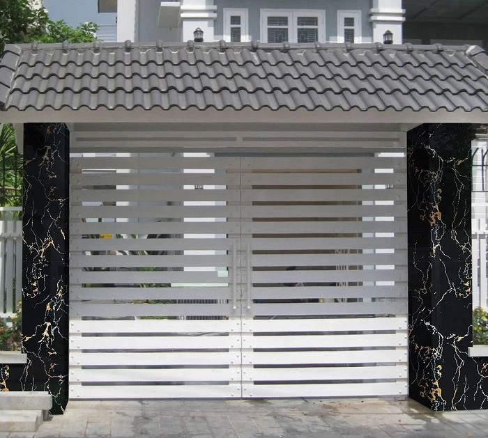 Trụ cổng có mái che đẹp