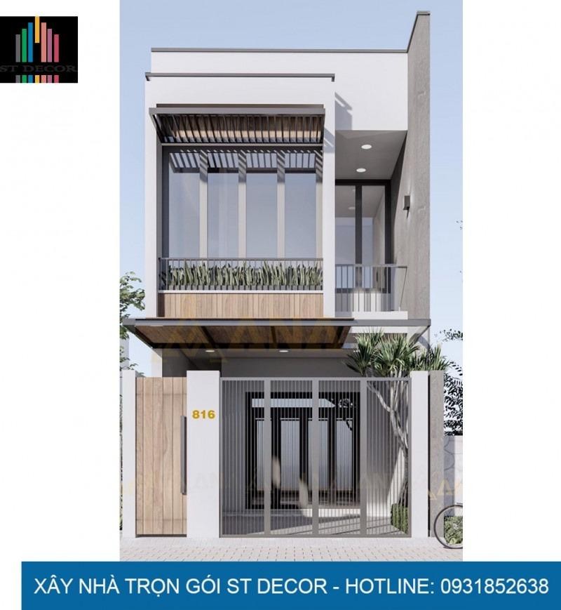 Mẫu nhà 1 trệt 1 lầu 5x20 hiện đại tiết kiệm chi phí
