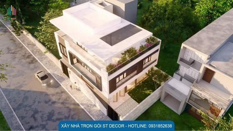 Không gian trên cao xuống của mẫu nhà 5x20