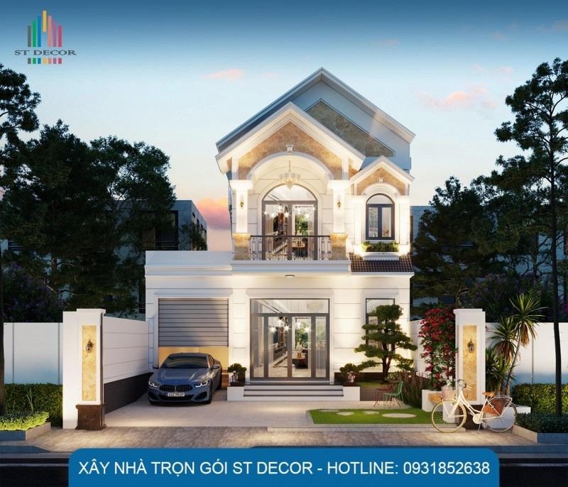Gara xe thiết kế bên hông nhà
