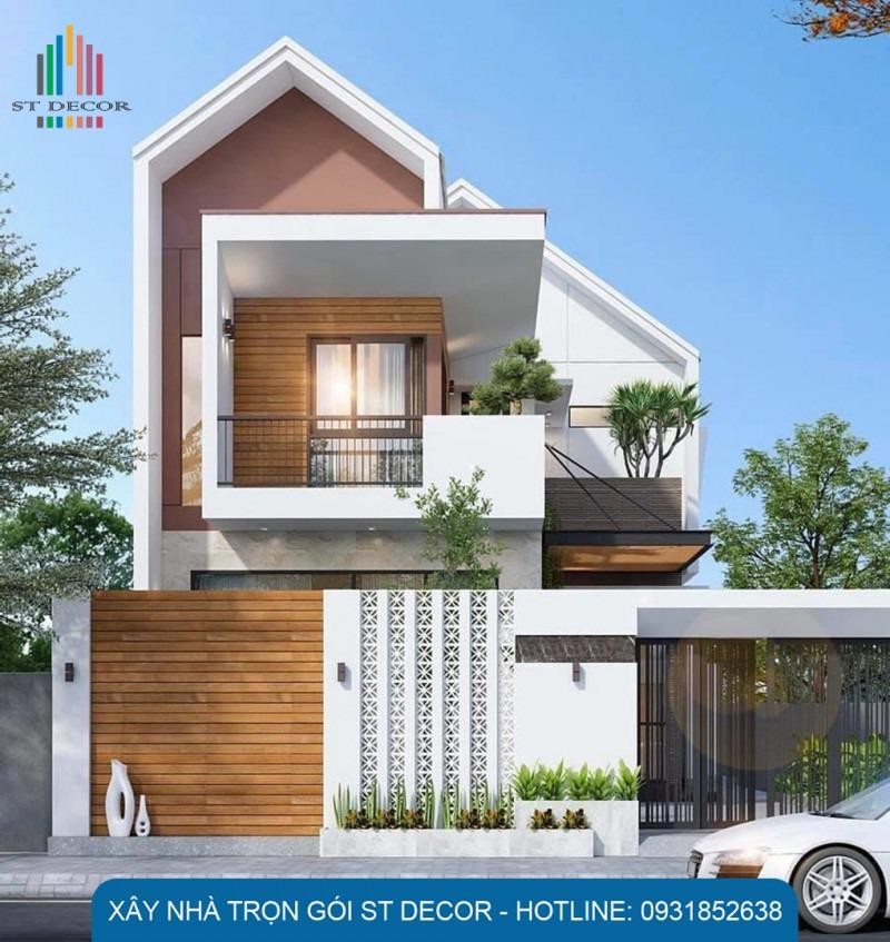 Mẫu nhà 1 trệt 1 lầu có 4 phòng ngủ