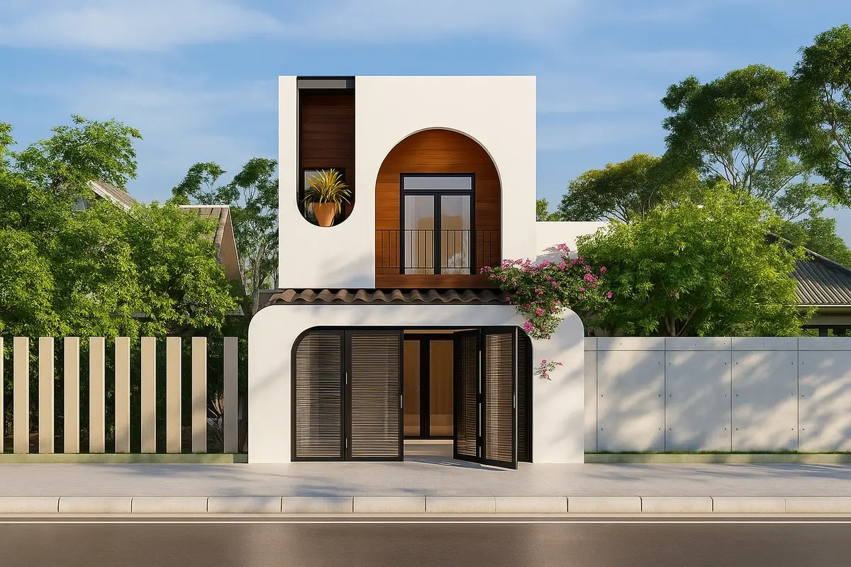 Nhà 1 trệt 1 lầu dưới 100m² có giếng trời thông gió