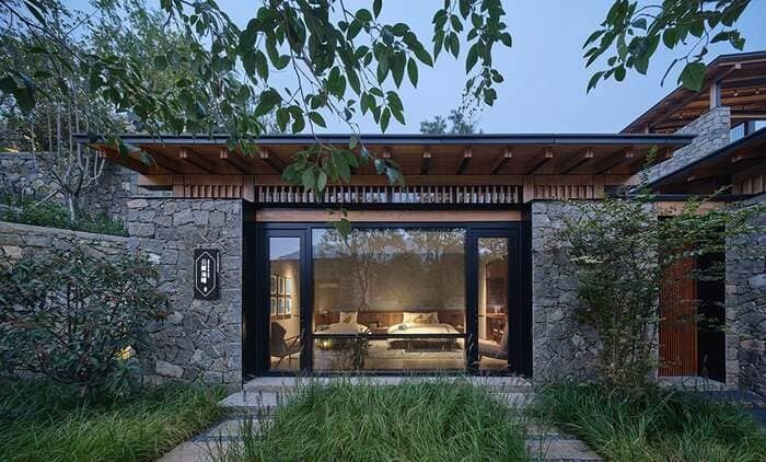 Ảnh toàn cảnh thiết kế nhà Trung Quốc kết hợp studio