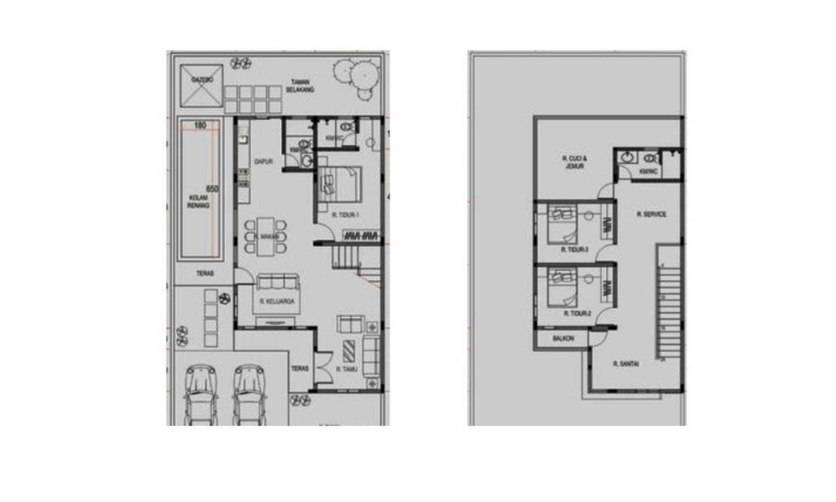 Mặt bằng công năng của thiết kế nhà 8x12 2 tầng đơn giản
