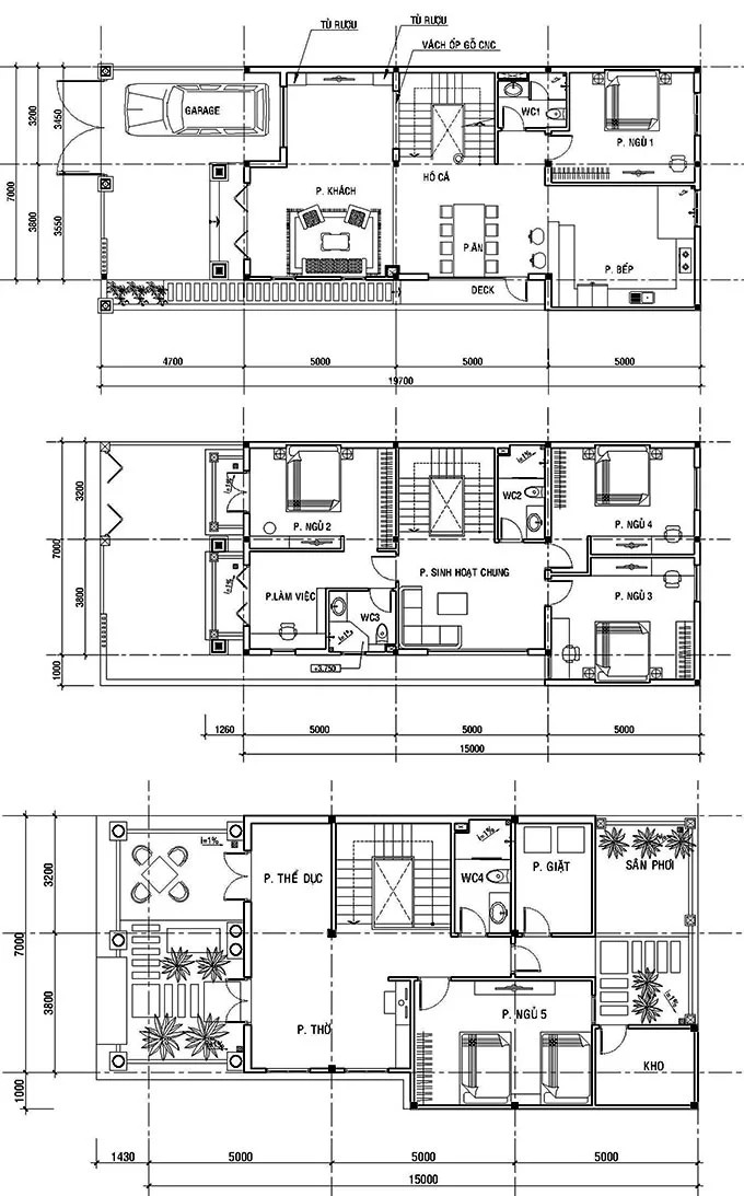 Mặt bằng thiết kế nhà đẹp trên đất 10x20m