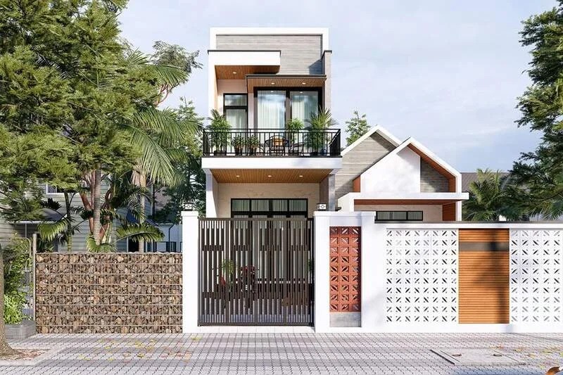 Trụ cổng đơn giản mà đẹp