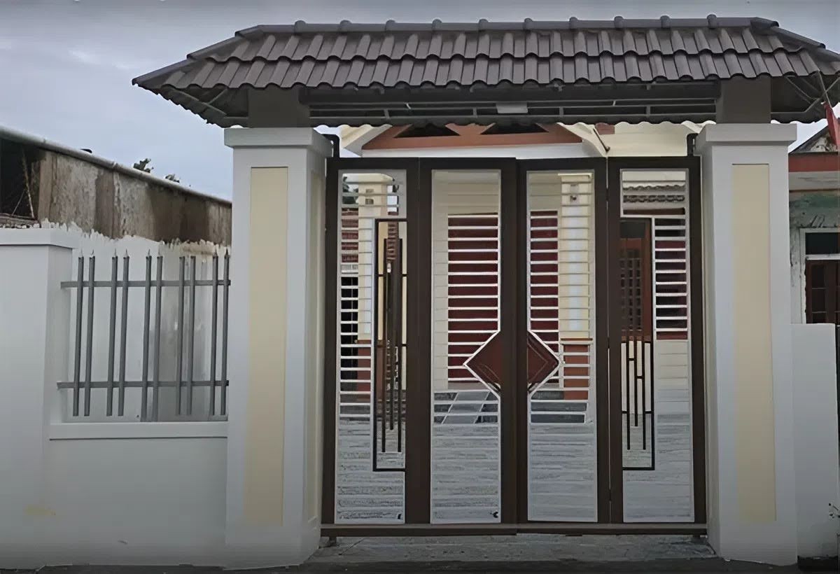 Trụ cổng ngõ đẹp, hài hòa