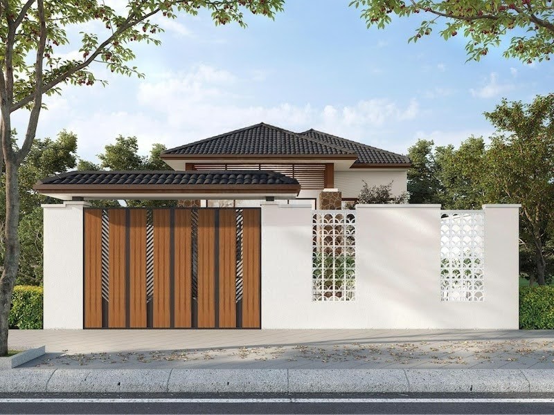 Trụ cổng nhà cấp 4 đẹp