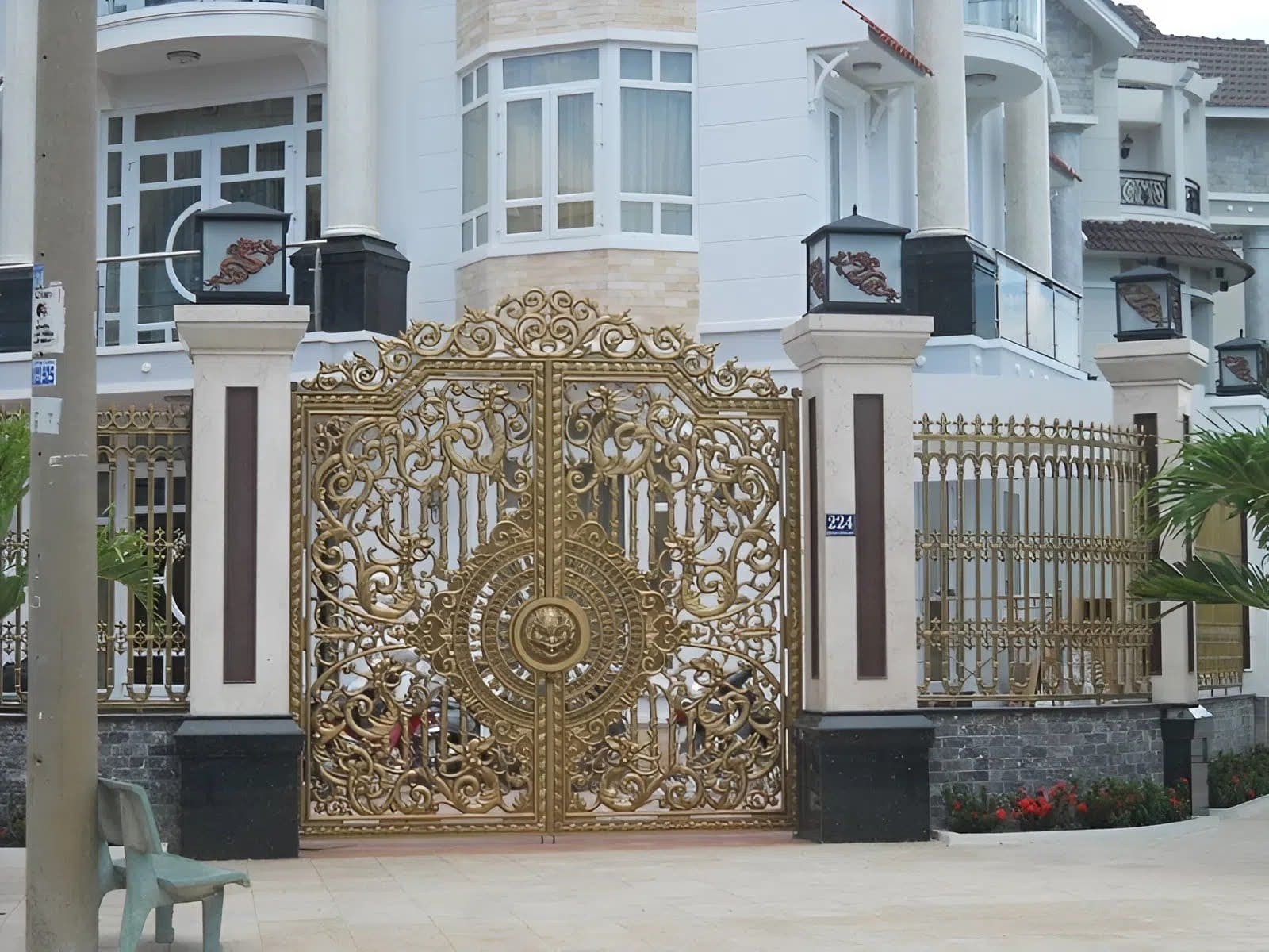 Mẫu trụ cổng không mái
