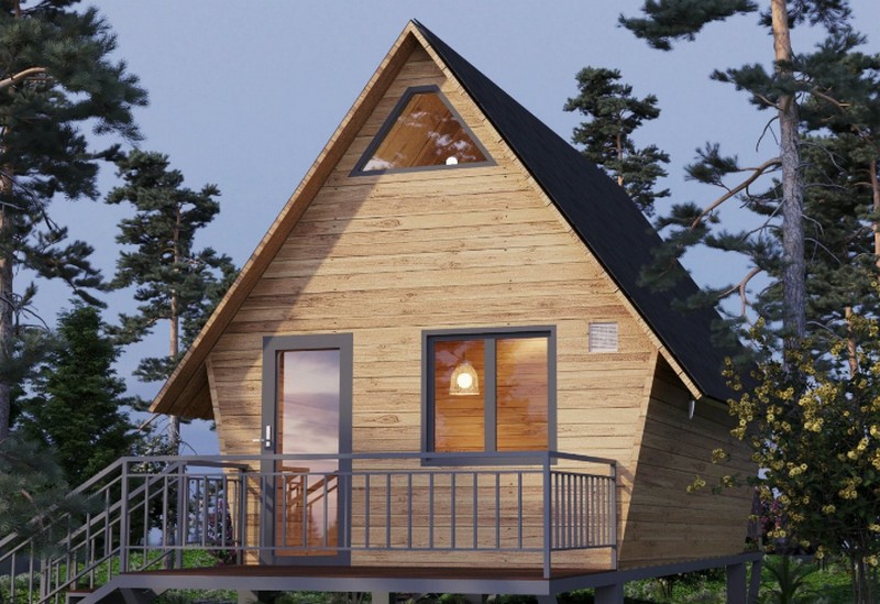 Bản vẽ thiết kế chi tiết nhà Bungalow hình kim cương