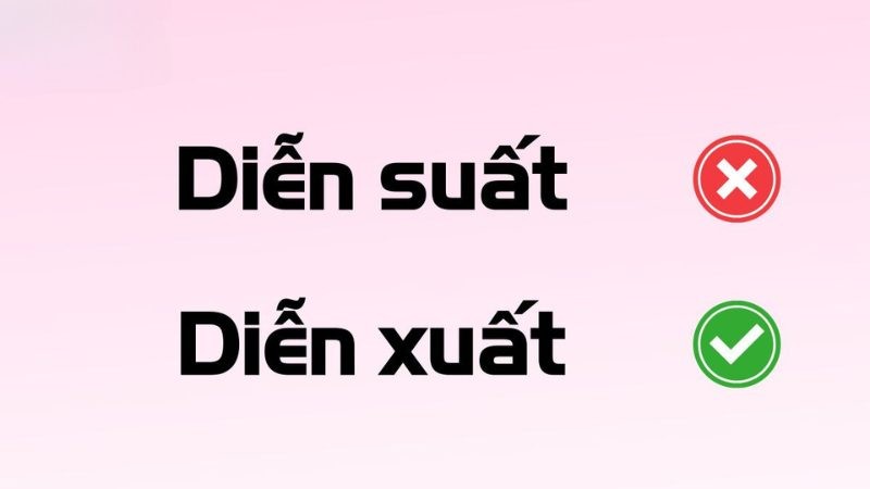 Diễn xuất hay diễn suất từ nào đúng chính tả