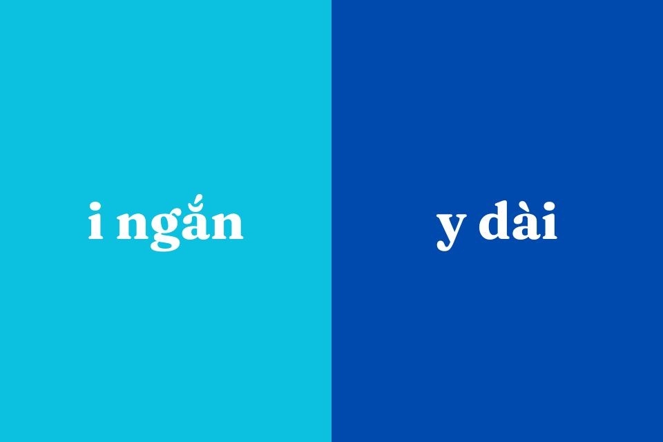 Minh họa nguyên tắc dùng chữ y sau phụ âm k