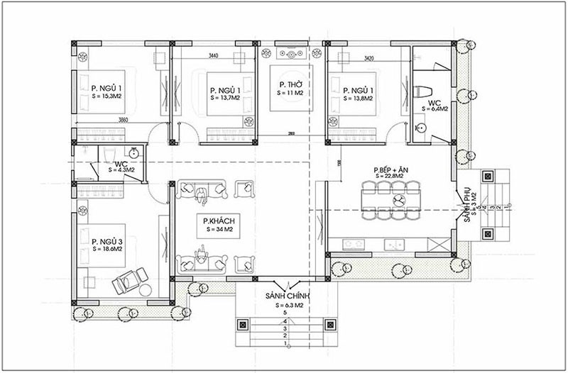 mat bang nha cap 4 4 phong ngu 400 trieu