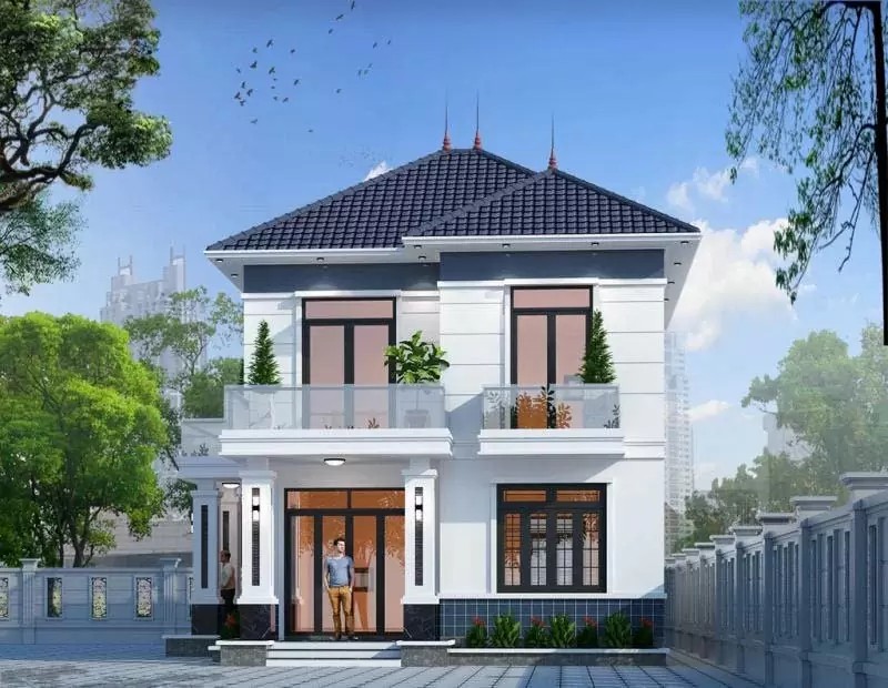 Xu hướng thiết kế mẫu nhà 2 tầng nông thôn 800 triệu