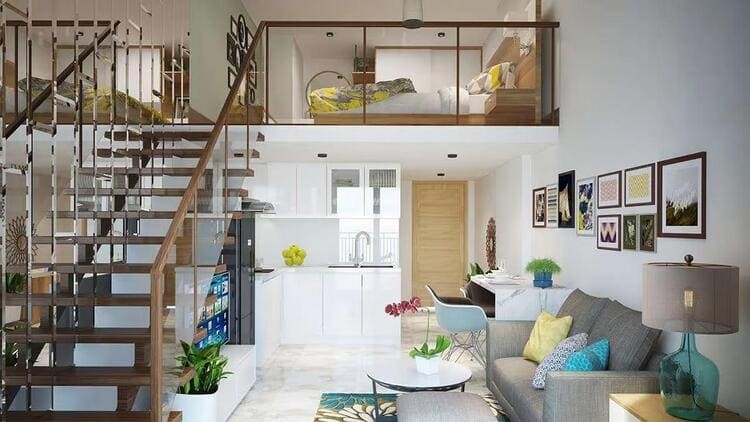 Bố trí thêm cửa nhôm kính giúp tối ưu ánh sáng tự nhiên và thông thoáng không gian sống