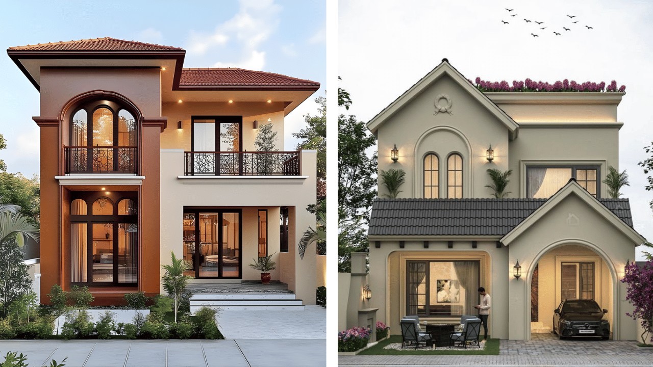 Nhà 2 tầng 3 phòng ngủ nhìn từ trên cao