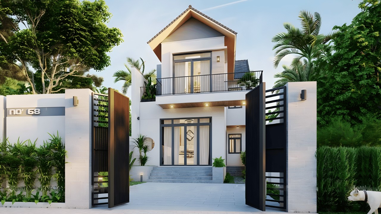 Kiến trúc nhà 2 tầng 3 phòng ngủ
