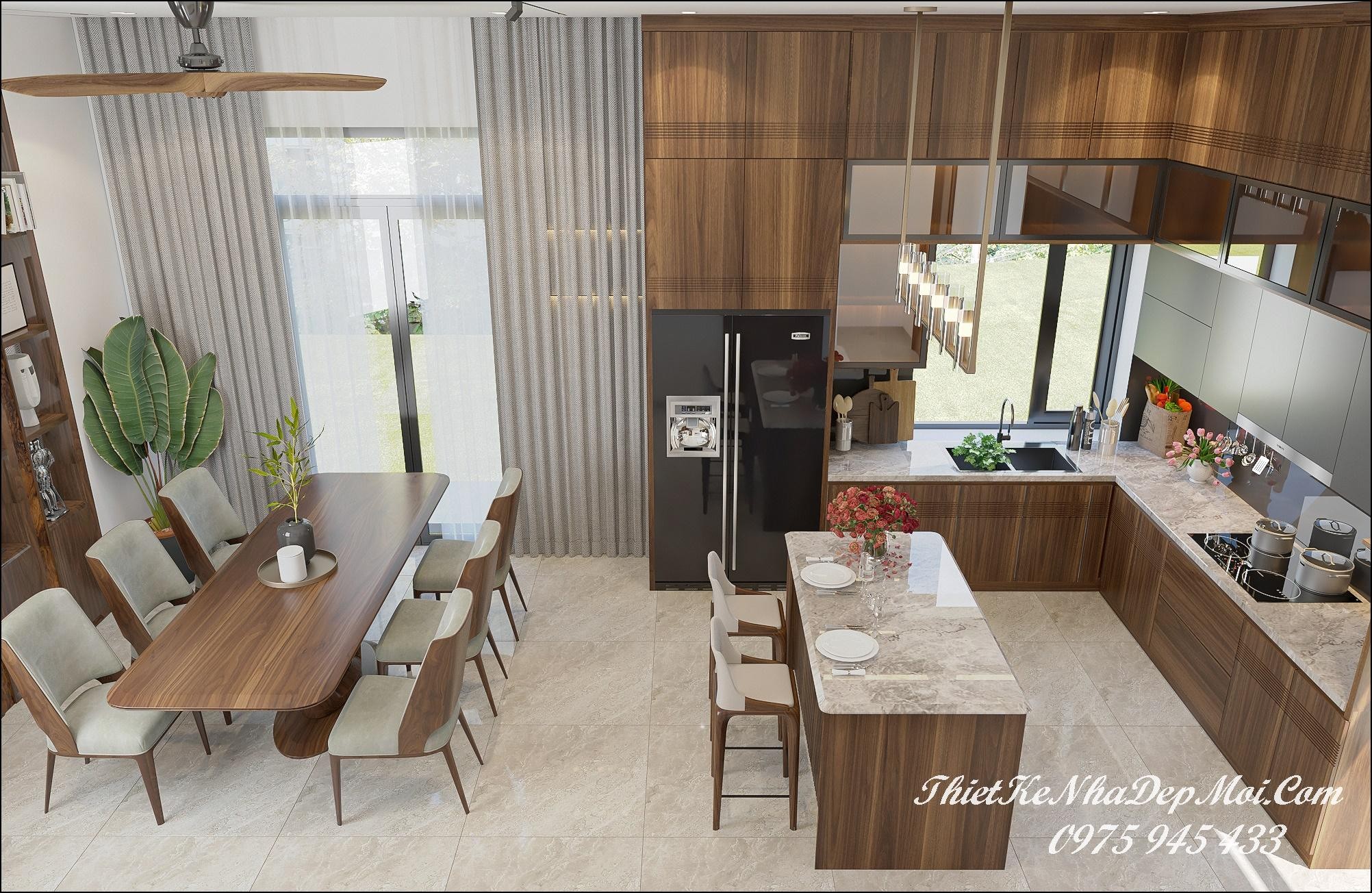 Mẫu nhà 1 tầng đẹp diện tích 5x10m có 1 phòng ngủ