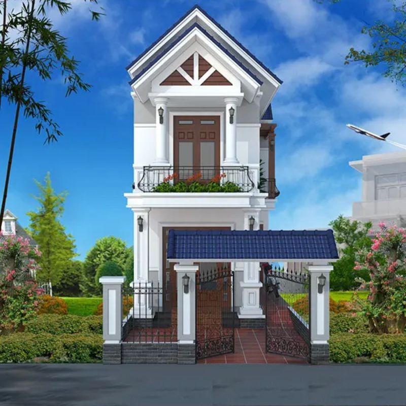 Nhà mái Nhật có thiết kế mặt tiền nhỏ gọn