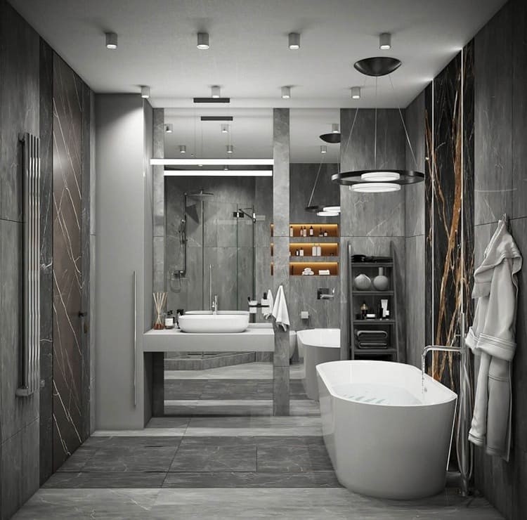 Mẫu nhà tắm đẹp với thiết bị vệ sinh cao cấp