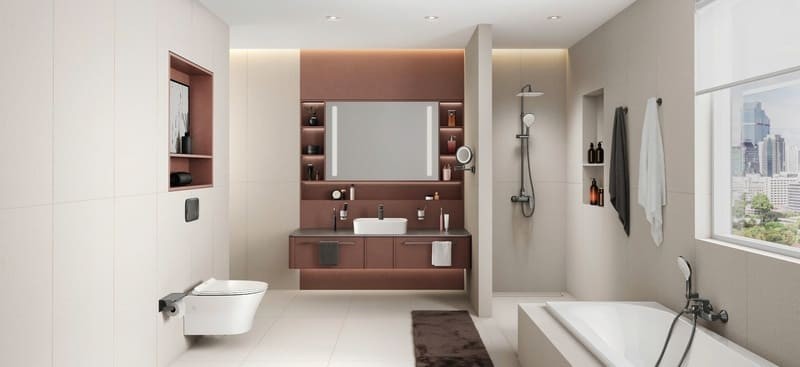 Mẫu nhà tắm đẹp, đơn giản và thoáng