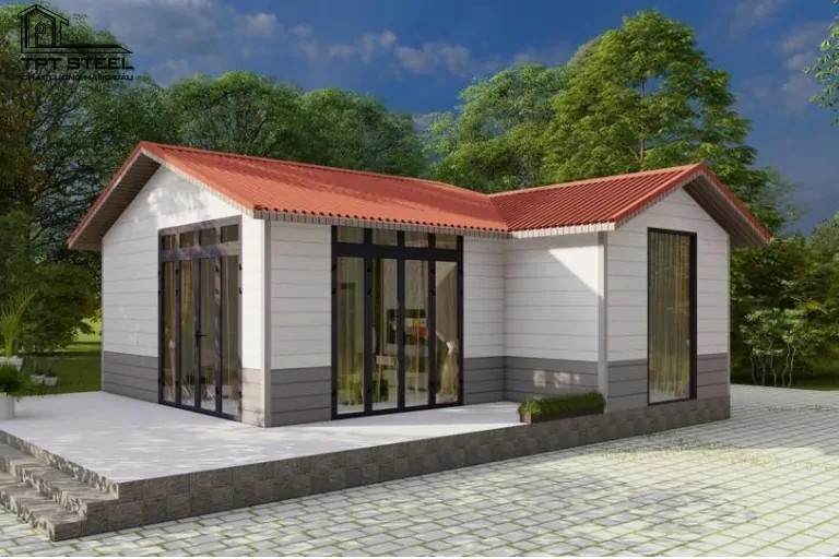 Nhà tiền chế panel mái thái