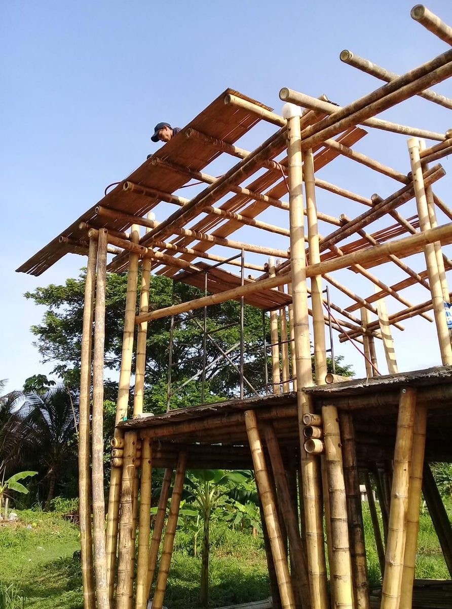 Nhà sàn tre đẹp tại Mây tre Đan Trà Bảo Lộc