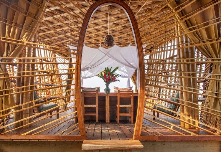 Thiết kế cổng tre trúc cho nhà hàng, resorts,... tại Mây Tre Đan Trà