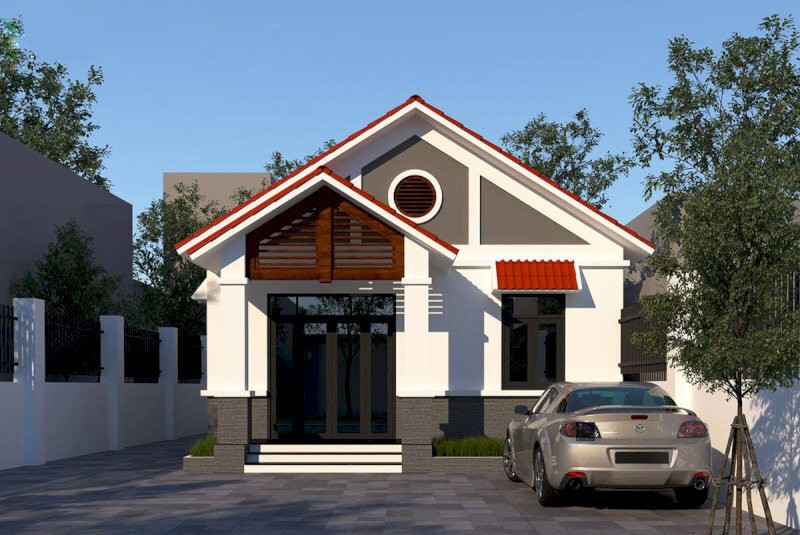 Thiết kế nhà cấp 4 mái Thái với mặt bằng công năng khoa học, tối ưu diện tích sử dụng