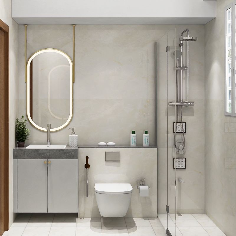 Thiết kế nhà vệ sinh đơn giản, tối ưu công năng