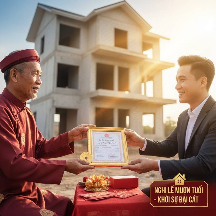 Nghi Thức Mượn Tuổi Làm Nhà: Quy Trình 5 Bước Chuẩn Phong Thủy 100%