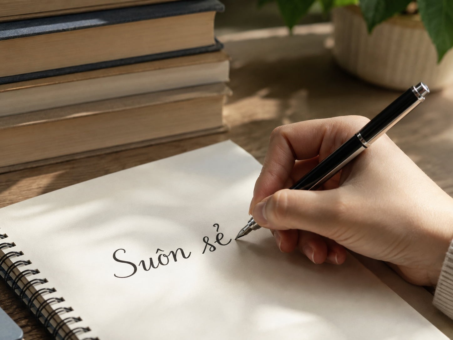 Minh họa cách viết đúng chính tả "suôn sẻ"